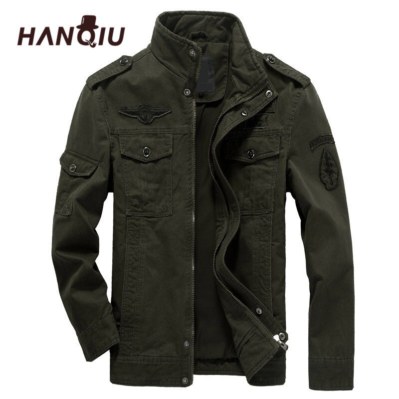 Chaqueta vaquera para hombre, talla 6XL, estilo militar, de algodón, estilo militar, estilo militar, para hombre