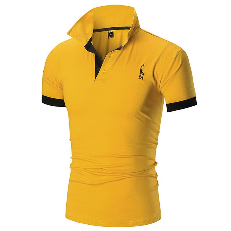 Polo informal con bordado de ciervo para hombre