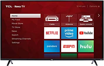 Televisor LED inteligente 4K Roku de 55 pulgadas TCL 55S425