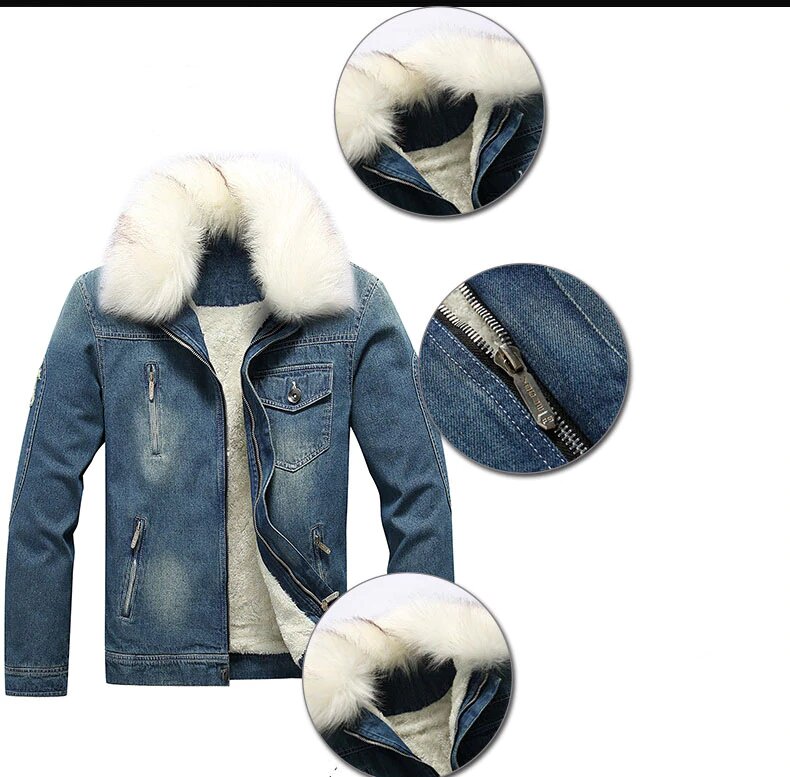Nueva chaqueta vaquera de invierno para hombre de HENCHIRY