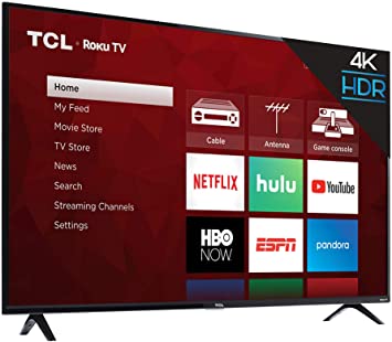 Televisor LED inteligente 4K Roku de 55 pulgadas TCL 55S425